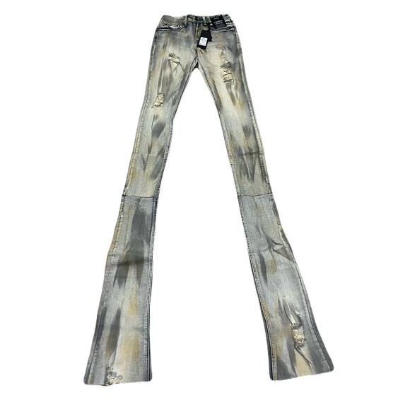 Si Tu Veux Brandon Jean’s Matte Gold Size 34 New - Picture 2 of 5